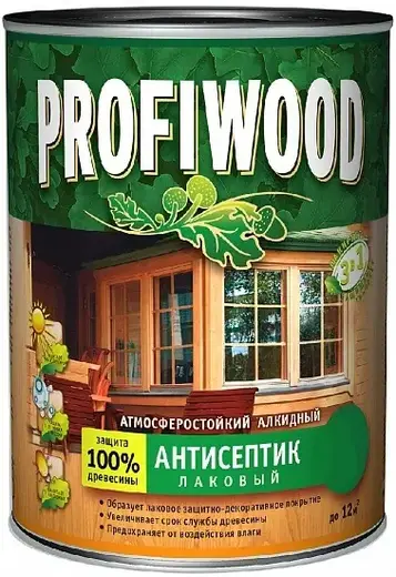 Profiwood антисептик лаковый алкидный 3 в 1 (750 мл) белый