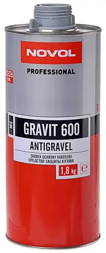Novol Professional Gravit 600 MS антигравий средство для защиты кузова (1.8 кг) серый