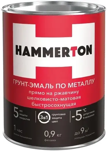H грунт-эмаль по металлу 3 в 1 (900 г) красная