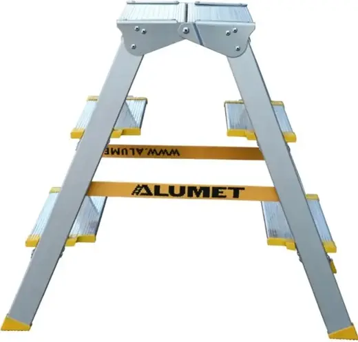 Алюмет ASD стремянка алюминиевая двухсторонняя с широкими ступенями (0.61 м /3 * 3 ст)