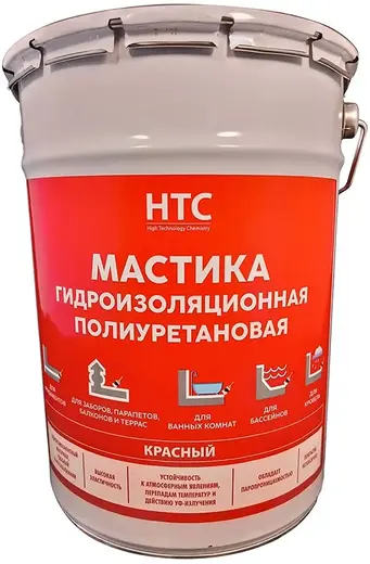 HTC мастика гидроизоляционная полиуретановая (6 кг) красная