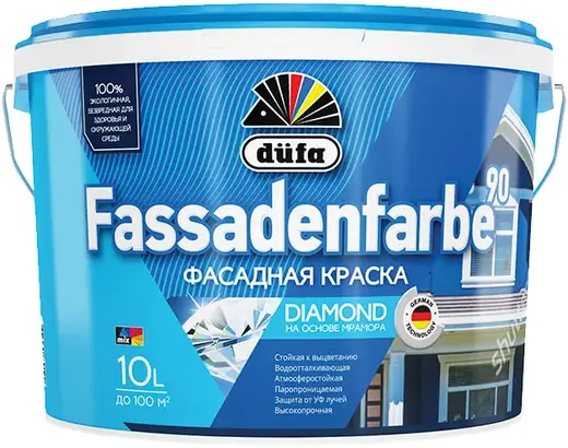 Dufa Fassadenfarbe 90 краска фасадная водно-дисперсионная (10 л) белая