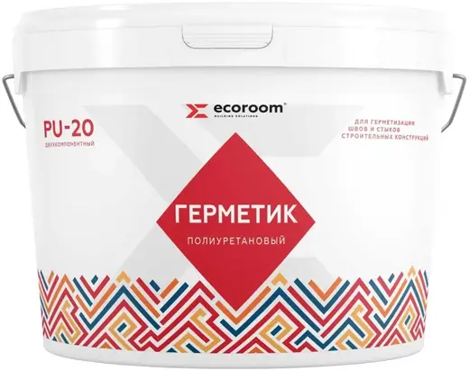 Ecoroom PU-20 2K герметик строительный полиуретановый холодного отверждения (16 кг (1 ведро * 14.9 кг + 1 банка * 1.1 кг)