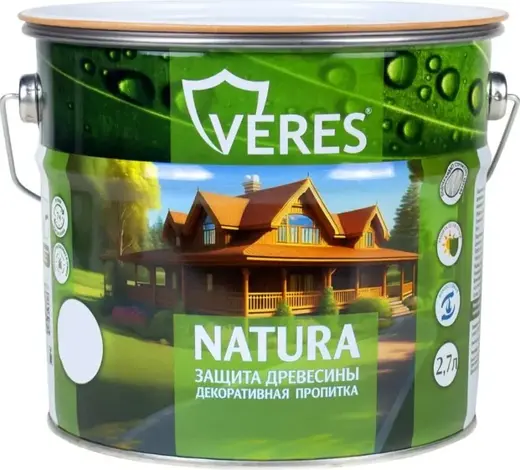 Veres Natura пропитка декоративная для защиты древисины (2.7 л) бесцветная