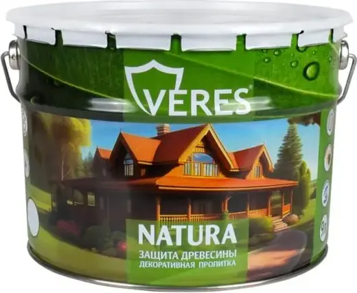 Veres Natura пропитка декоративная для защиты древисины (9 л) дуб