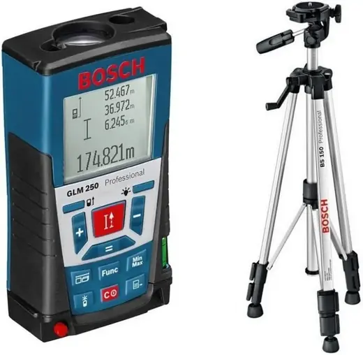 Bosch Professional GLM 250 VF+BT 150 лазерный дальномер + штатив (250 м)
