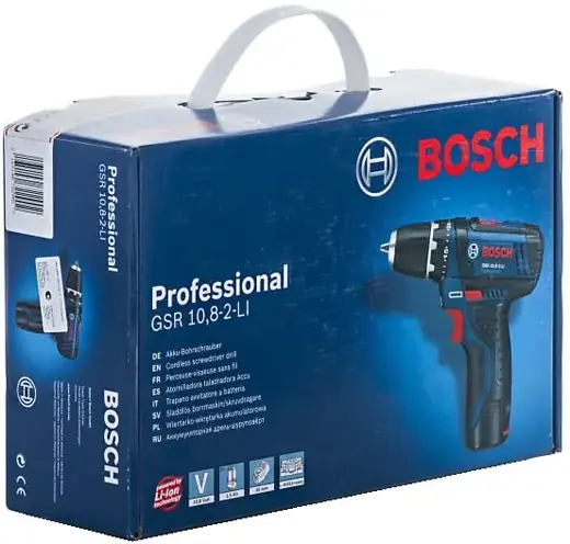 Bosch Professional GSR 10.8-2-Li дрель-шуруповерт аккумуляторная (10.8 В 0-350/0-1300 об/мин)