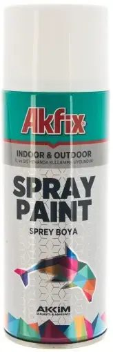 Akfix Spray Paint краска акриловая аэрозольная (400 мл) белая RAL 9003 глянцевая