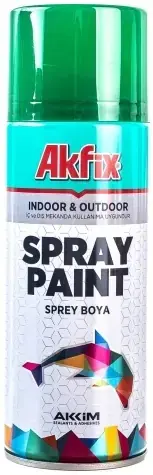 Akfix Spray Paint краска акриловая аэрозольная (400 мл) RAL 6016 зеленая глянцевая