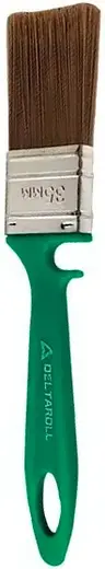 Deltaroll кисть флейцевая с зеленой ручкой (35 мм)