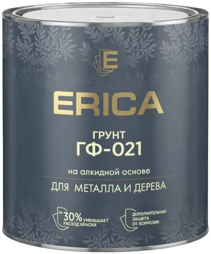 Erica ГФ-021 грунт на алкидной основе для металла и дерева (2.6 кг) красно-коричневый