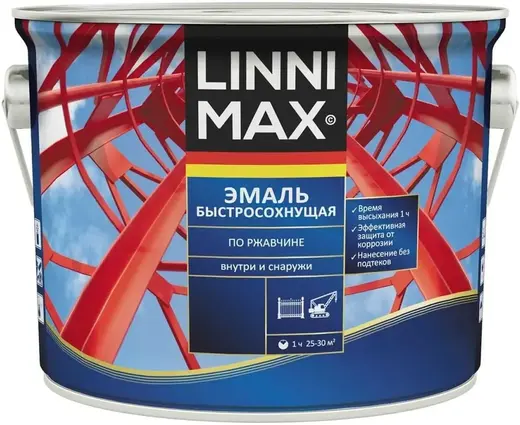 Linnimax эмаль быстросохнущая по ржавчине (2.35 л) база 3