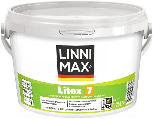 Linnimax Litex 7 краска интерьерная шелковисто-матовая (1.25 л)