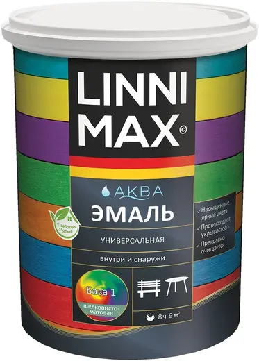 Linnimax Аква эмаль универсальная (900 мл) база 1 шелковисто-матовая