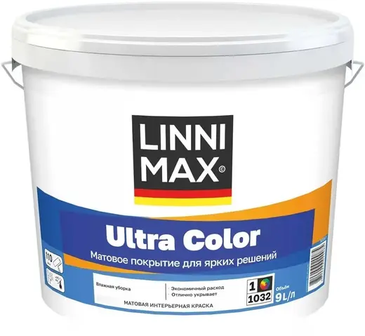 Linnimax Ultra Color краска водно-дисперсионная для внутренних работ (9 л)
