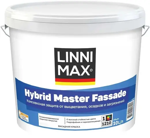 Linnimax Hybrid Master Fassade краска силикон модифицированная для наружных работ (10 л)