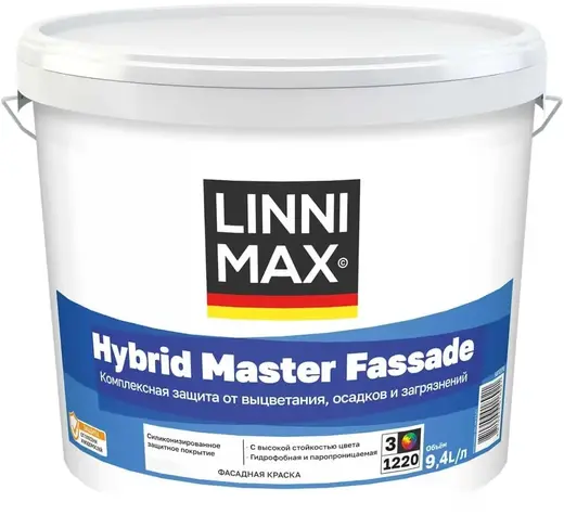 Linnimax Hybrid Master Fassade краска силикон модифицированная для наружных работ (9.4 л)