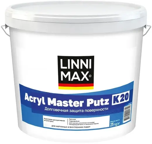 Linnimax Acryl Master Putz штукатурка декоративная акриловая (25 кг) K20 (база 1)