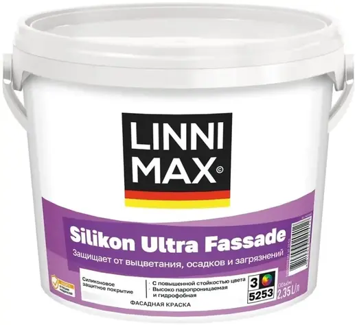 Linnimax Silikon Ultra Fassade краска силиконовая для наружных работ (2.35 л)