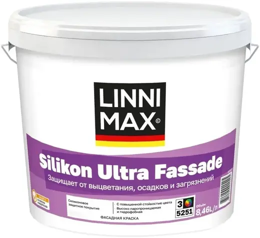 Linnimax Silikon Ultra Fassade краска силиконовая для наружных работ (8.46 л)
