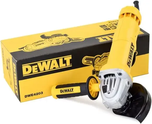 dewalt угловая шлифмашина dewalt dwe4203-qs 1000 вт 125 мм