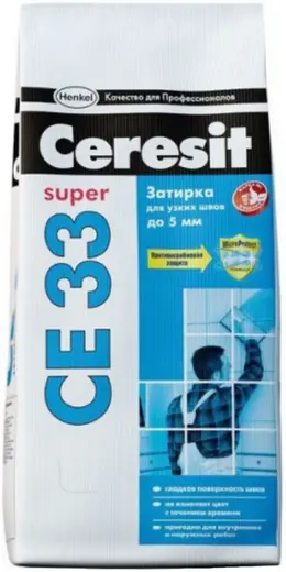 Ceresit CE 33 Super затирка для узких швов (2 кг) №85 серо-голубая