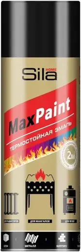 Sila Home Max Paint эмаль аэрозольная термостойкая (520 мл) черная