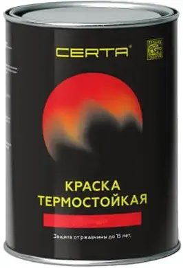 certa эмаль термостойкая антикоррозионная до 700с, белый ral 9003 (0,4кг) метал.банка