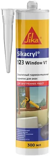 Sika Sikacryl-123 Window VT эластичный пароизоляционный герметик для окон (300 мл) бежевый