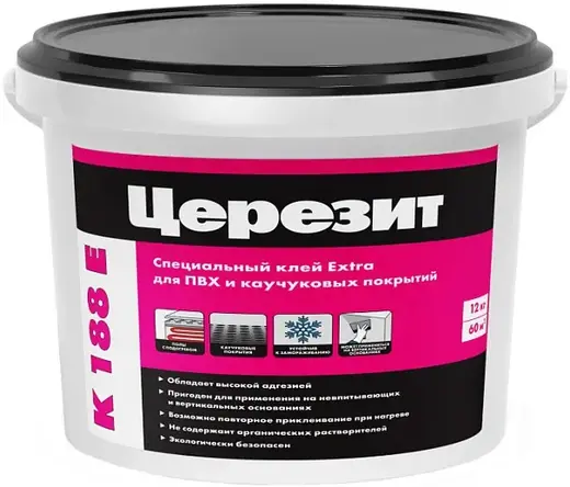 Ceresit К 188 E Extra специальный клей для ПВХ и каучуковых покрытий (12 кг)
