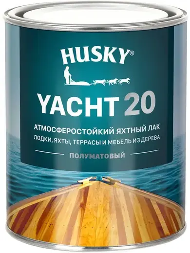 Хаски Yacht 20 атмосферостойкий яхтный лак полуматовый (900 мл)