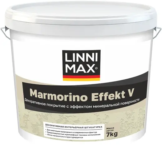 Linnimax Marmorino Effect V штукатурка декоративная интерьерная (7 кг)