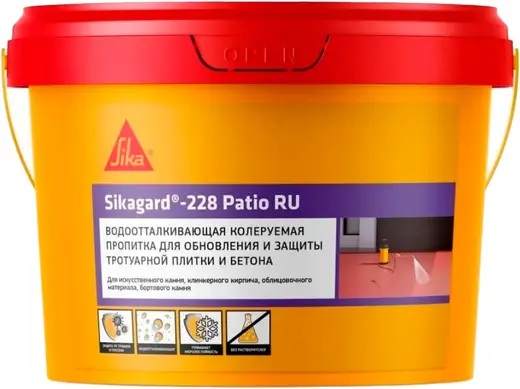 sikagard-228 patio водоотталкивающая колеруемая защитная пропитка проникающего действия канистра 5 л