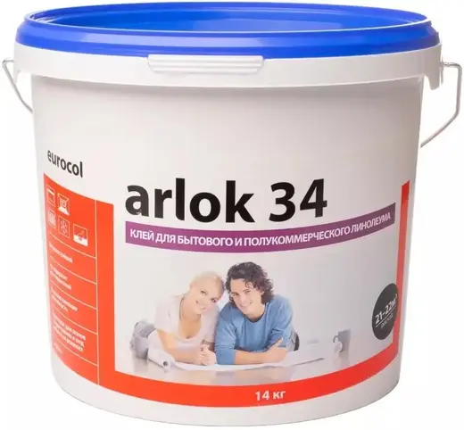 Forbo Eurocol Arlok 34 клей для бытового и полукоммерческого линолеума (14 кг)