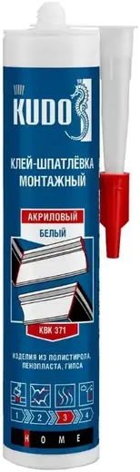 кудо клей-шпатлевка на акриловой основе (280мл) белый