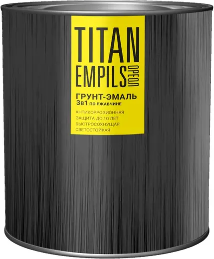 Ореол Titan грунт-эмаль 3 в 1 по ржавчине (10 кг) черная
