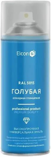 Elcon универсальная алкидная эмаль (520 мл) голубая RAL 5015 глянцевая