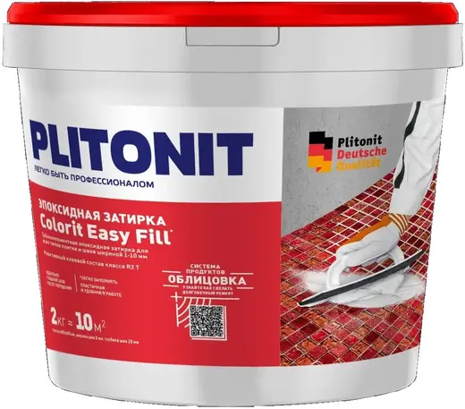 н010328 plitonit colorit easyfill молочно-белый - 2 эпоксидная затирка для межплиточных швов и реактивный клей для плитки