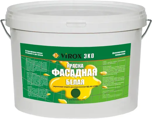 Virox Эко краска фасадная акриловая водно-дисперсионная (14 кг) белая