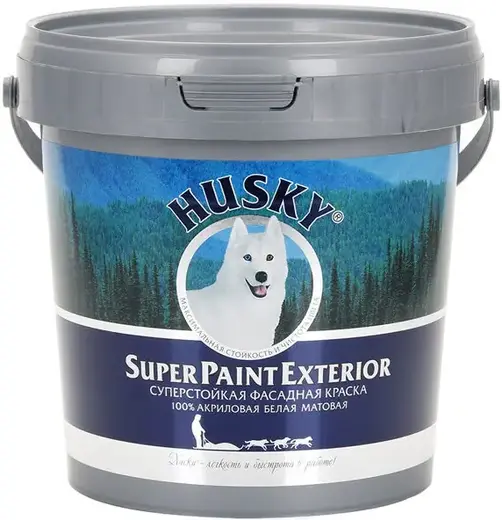 Хаски Super Paint Exterior суперстойкая фасадная краска 100% акриловая