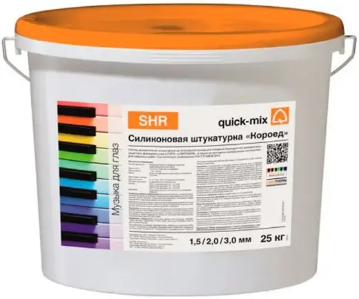 Quick-Mix SHR штукатурка силиконовая короед (25 кг 3 мм)