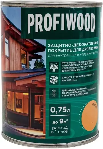 Profiwood покрытие защитно-декоративное для древесины (750 мл) орегон