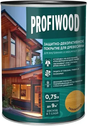 Profiwood покрытие защитно-декоративное для древесины (750 мл) калужница