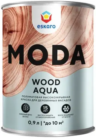 Eskaro Moda Wood Aqua краска для деревянных фасадов (900 мл)