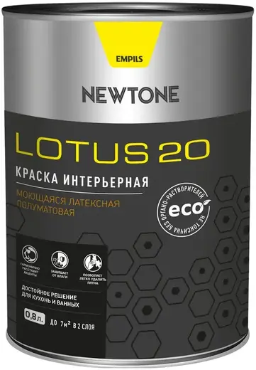 Newtone Lotus 20 краска интерьерная моющаяся (800 мл) база А