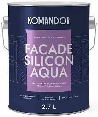 Командор Facade Silicon Aqua краска фасадная водоотталкивающая (2.7 л) база С