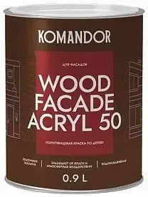 Командор Wood Facade Acryl 50 краска по дереву (900 мл) база С