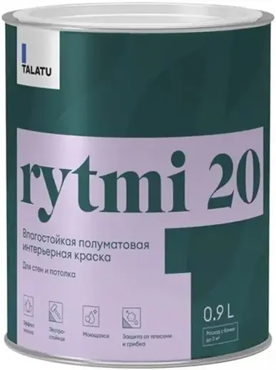 Talatu Rytmi 20 краска для стен и потолков влагостойкая (900 мл) база С