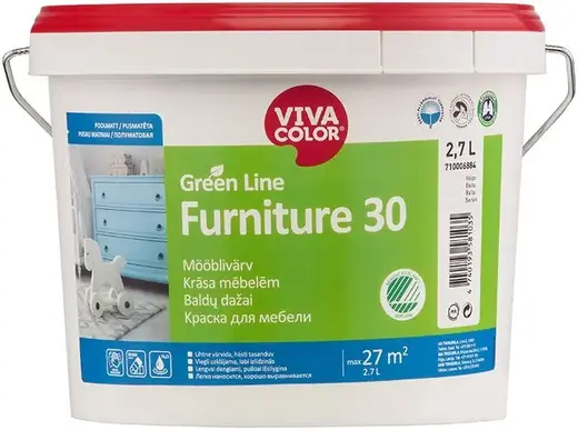 Vivacolor Furniture 30 краска акрилатная универсальная (2.7 л) база А