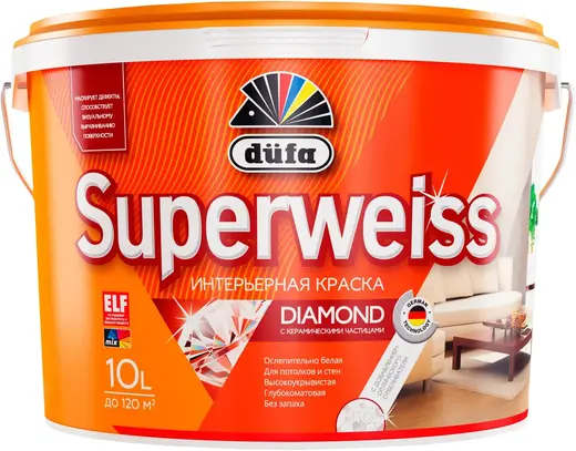 Dufa Superweiss RD 4 краска водно-дисперсионная для внутренних работ (10 л) желтая